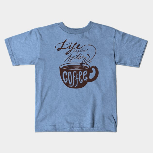 Coffee Lover Kids T-Shirt by VoidDesigns